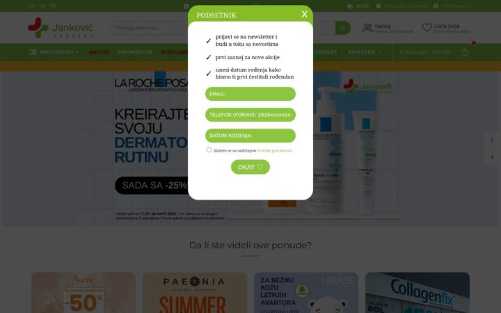 Screenshot of apotekajankovic.rs