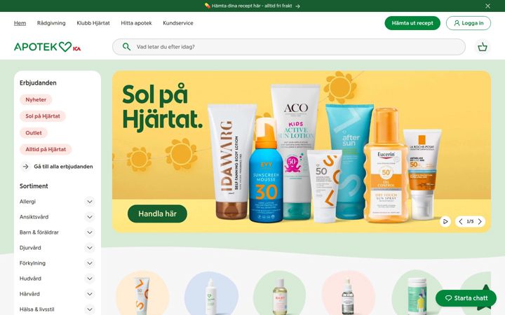 Screenshot of apotekhjartat.se