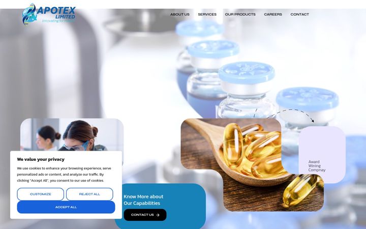 Screenshot of apotexltd.com