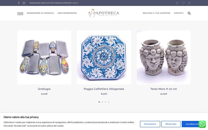 Screenshot ta' apotheca.it