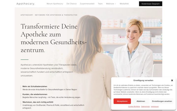 Screenshot ta' apothecary.de