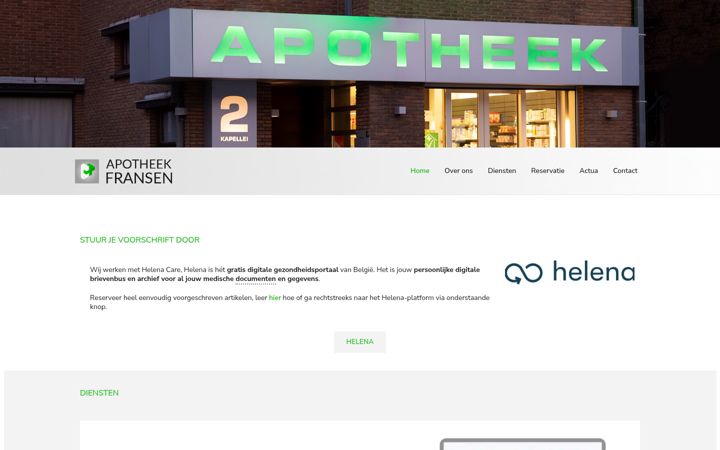 Screenshot of apotheek-fransen.be