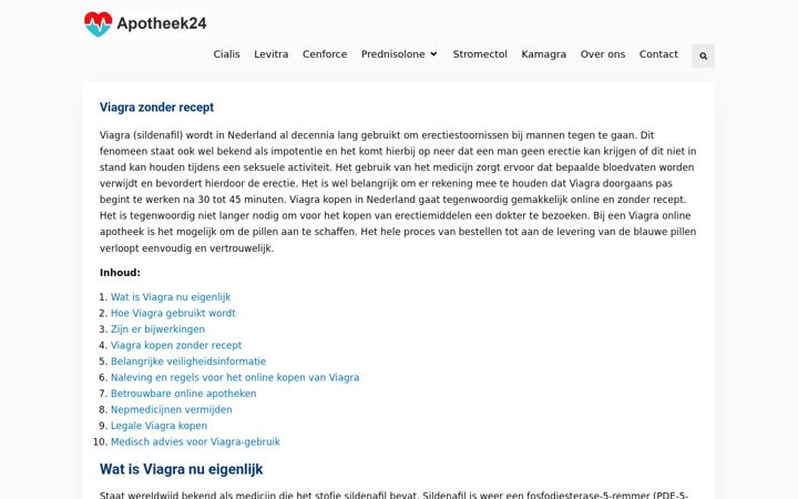 Screenshot of apotheek24-nl.com