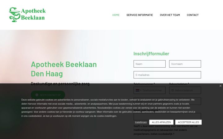Screenshot of apotheekbeeklaan.nl