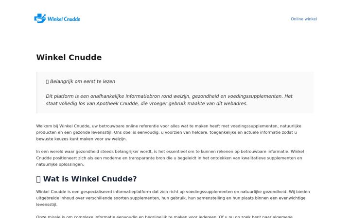Screenshot ta' apotheekcnudde.be