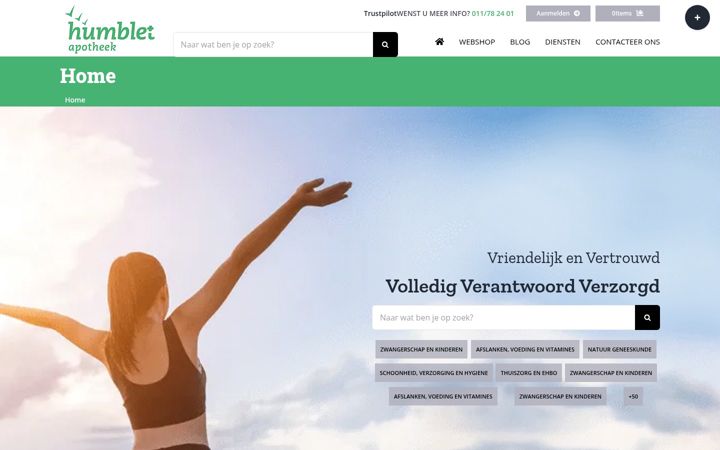 Screenshot of apotheekhumblet.be