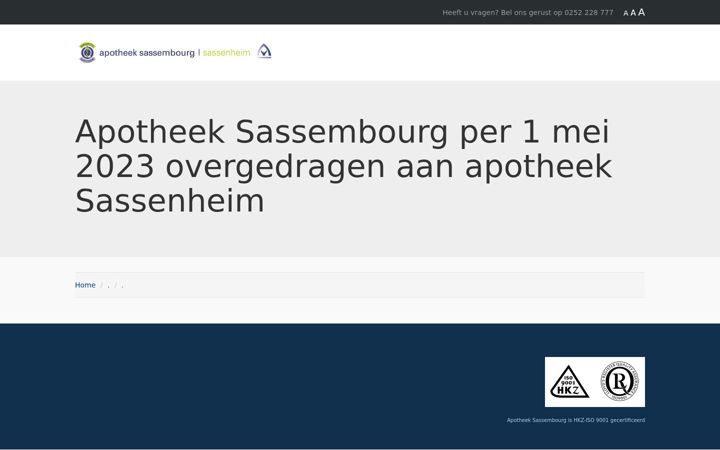 Screenshot of apotheeksassembourg.nl