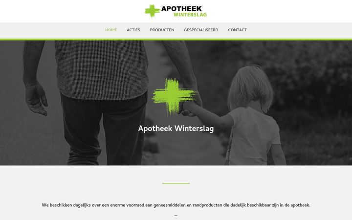 Screenshot ta' apotheekwinterslag.be