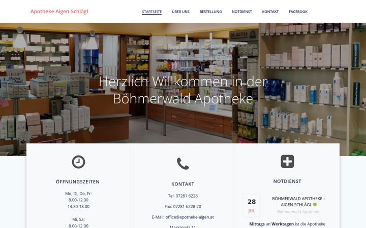 Ekrano kopija apotheke-aigen.at