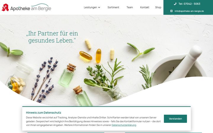 Ekrano kopija apotheke-am-bergle.de