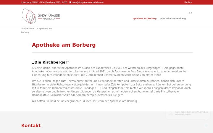 Ekrano kopija apotheke-am-borberg.de