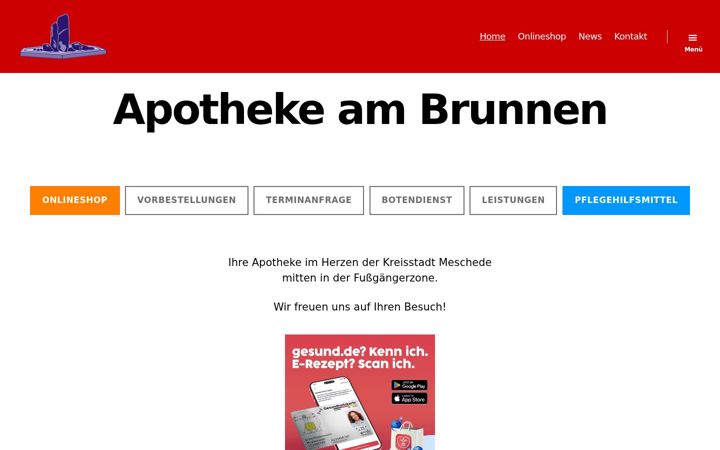 Ekrano kopija apotheke-am-brunnen.de