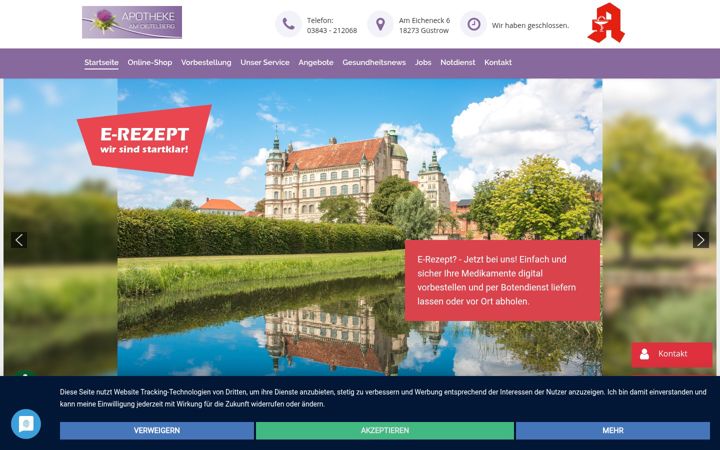 Ekrano kopija apotheke-am-distelberg.de