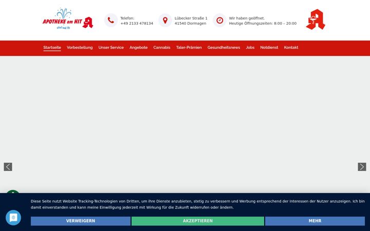 Ekrano kopija apotheke-am-hit.de
