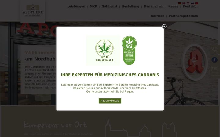 Screenshot of apotheke-am-nordbahnhof.de