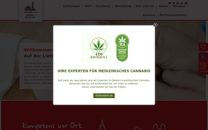 Screenshot of apotheke-auf-der-lieth.de