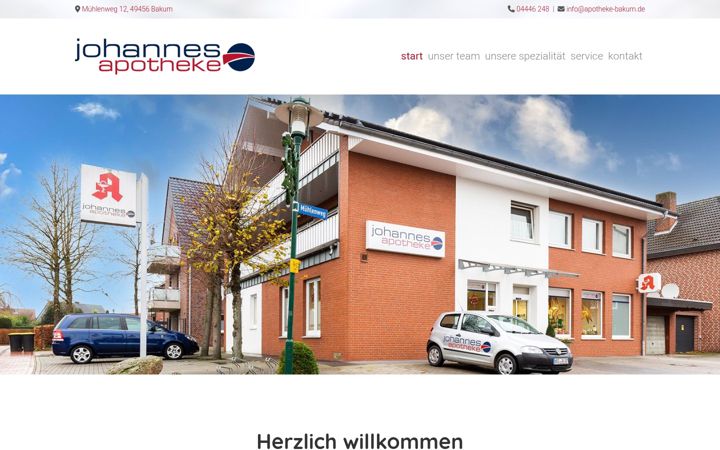 Screenshot von apotheke-bakum.de