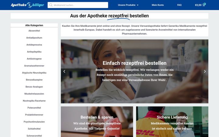 Screenshot of apotheke-billiger.com