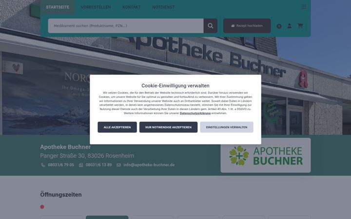 Snimka zaslona za apotheke-buchner.de