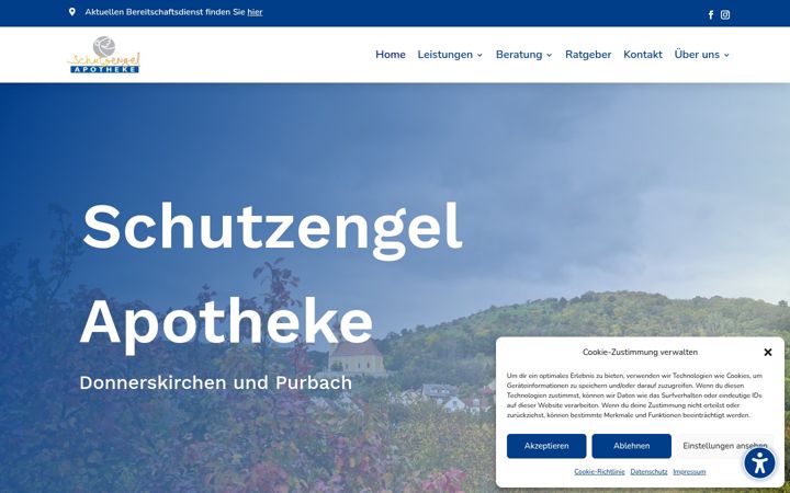 Ekrānuzņēmums no apotheke-donnerskirchen.at