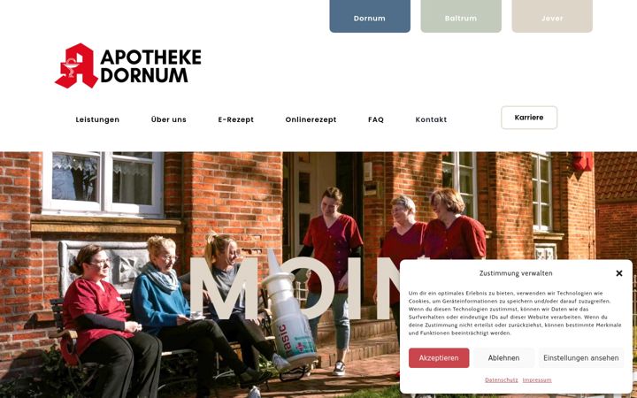 Snímek obrazovky apotheke-dornum.de