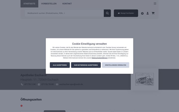 Screenshot di apotheke-eschach.com