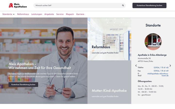 Screenshot ta' apotheke-haren-ems.de