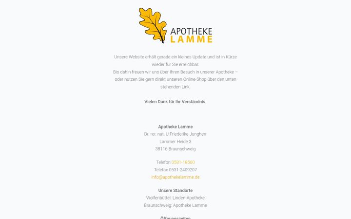Screenshot of apotheke-hondelage.de