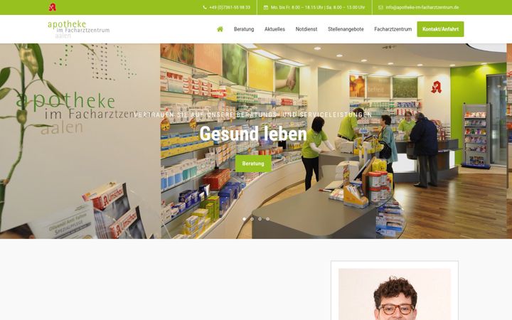 Screenshot of apotheke-im-facharztzentrum.de