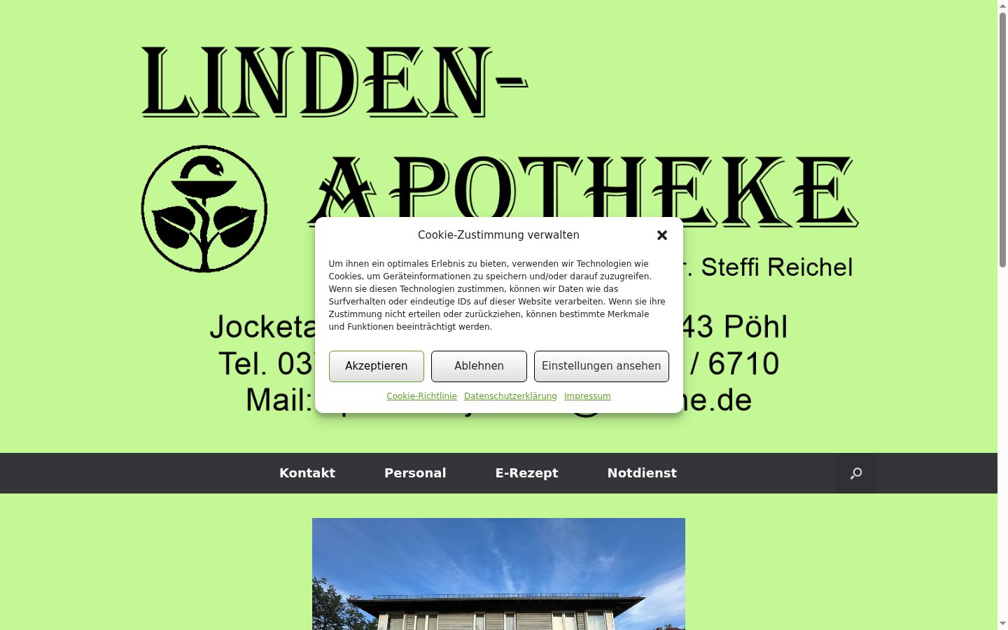 Ekrānuzņēmums ar piekrišanas baneri, kas tika rādīts pirms jebkādas mijiedarbības