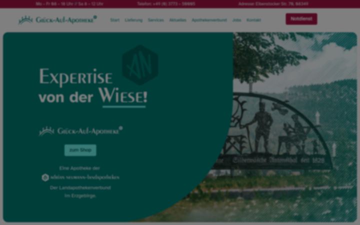 Ekrānuzņēmums no apotheke-johanngeorgenstadt.de