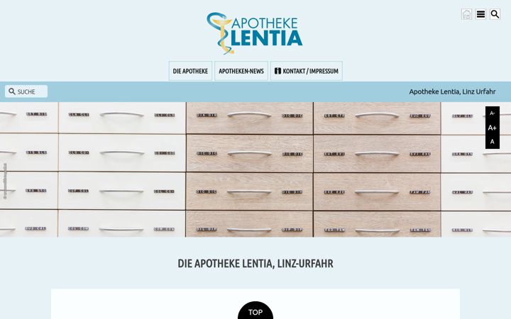 Screenshot of apotheke-lentia.at