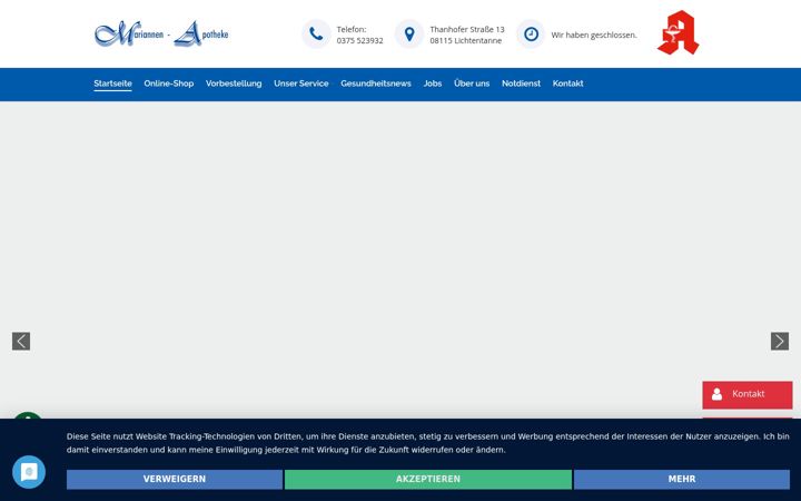Screenshot ta' apotheke-lichtentanne.de