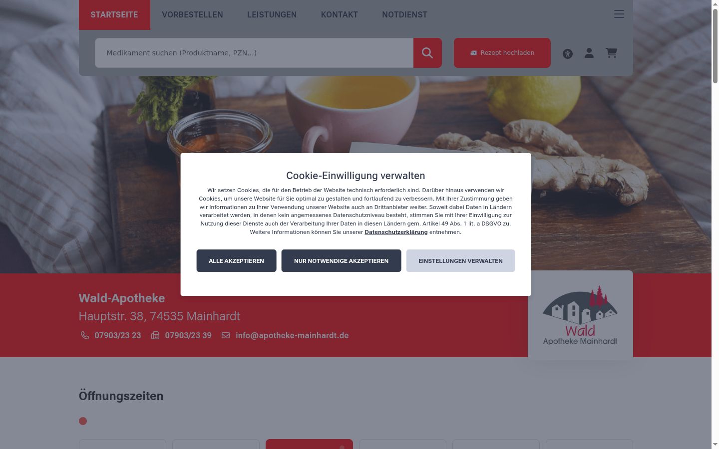 Screenshot tal-banner tal-kunsens muri qabel kwalunkwe interazzjoni