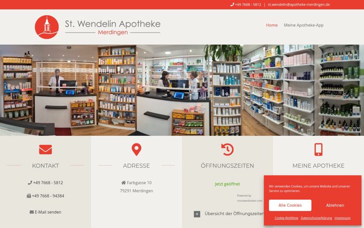 Ekrānuzņēmums no apotheke-merdingen.de