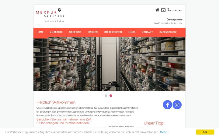 Ekrānuzņēmums no apotheke-merkur.at