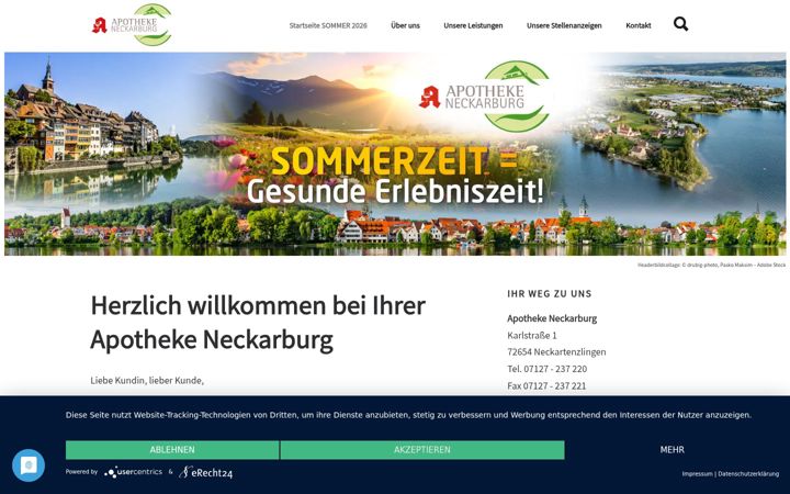 Screenshot of apotheke-neckarburg.de