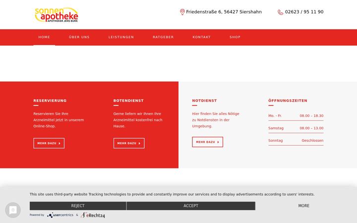 Screenshot of apotheke-siershahn.de