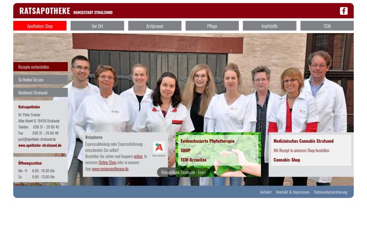Screenshot of apotheke-stralsund.de