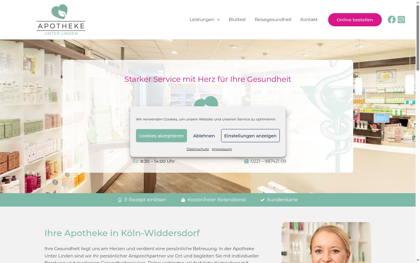 Screenshot van de toestemmingsbanner zoals getoond vóór enige interactie