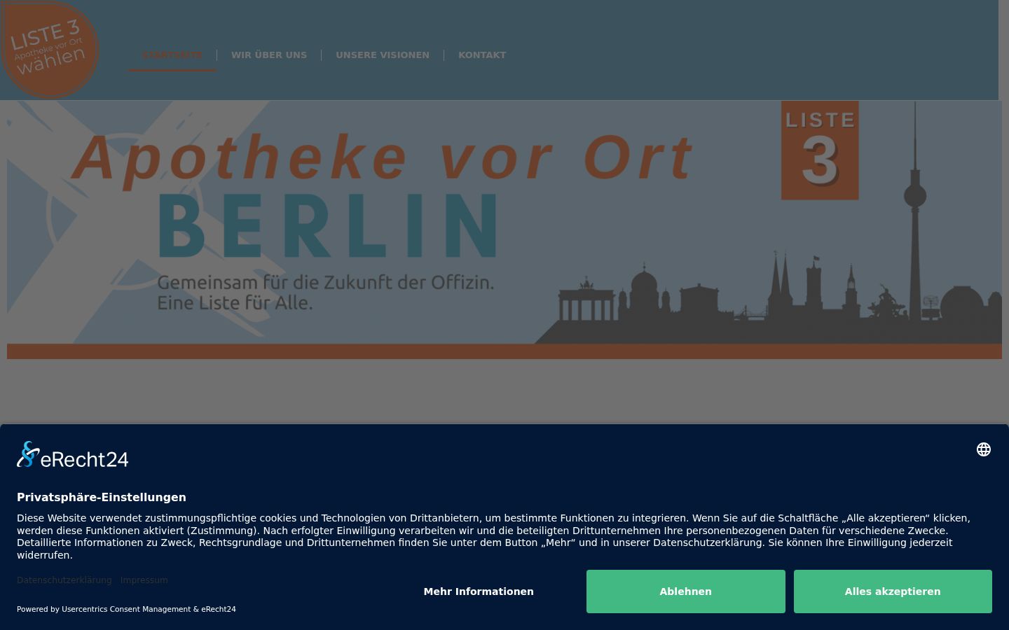 Screenshot tal-banner tal-kunsens muri qabel kwalunkwe interazzjoni