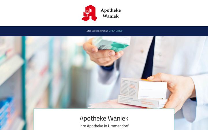 Screenshot of apotheke-waniek.de