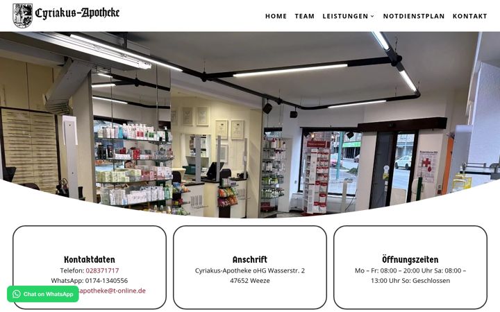 Screenshot ta' apotheke-weeze.de