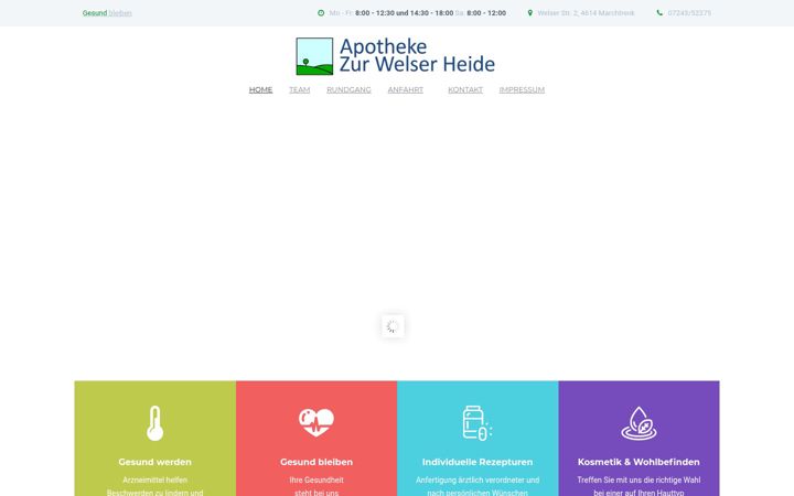 Screenshot of apotheke-welserheide.at