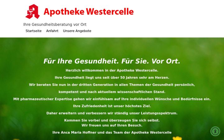 Screenshot of apotheke-westercelle.de