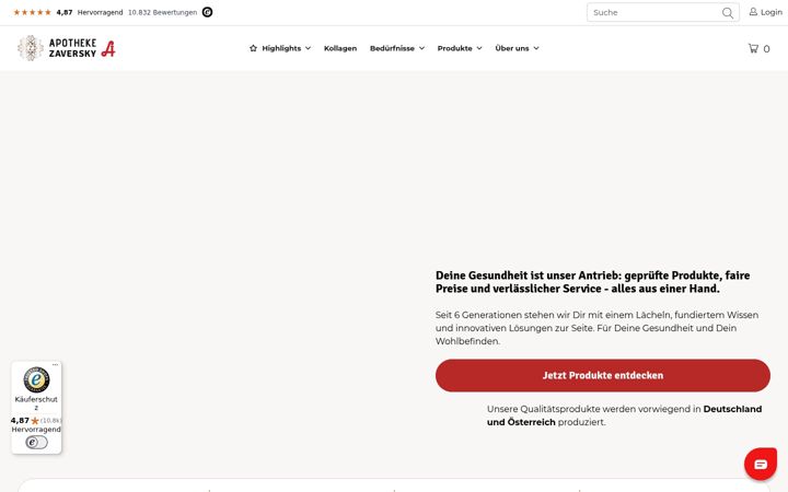 Screenshot ta' apotheke-zaversky.at