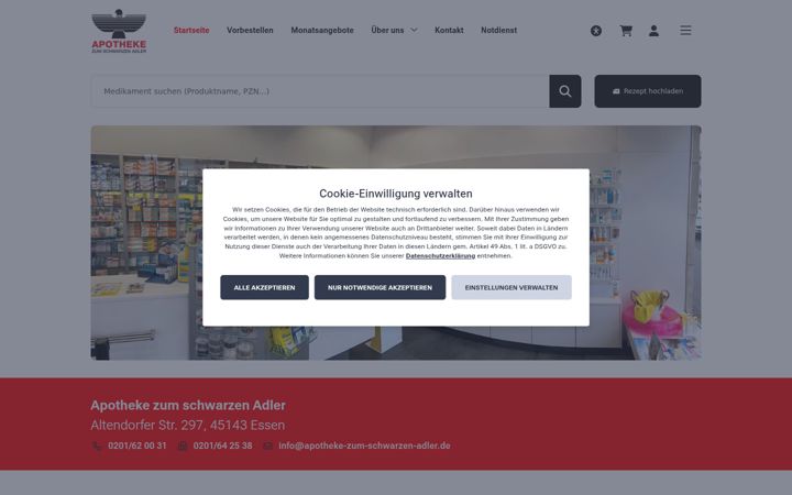 Screenshot ta' apotheke-zum-schwarzen-adler.de