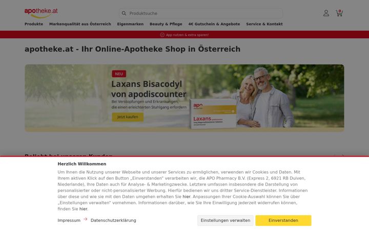 Screenshot of apotheke.at