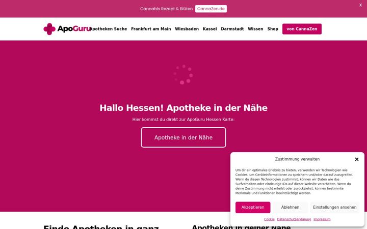 Screenshot ta' apothekehessen.de