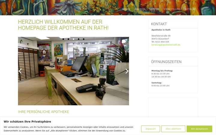 Ekrānuzņēmums no apothekeinrath.de